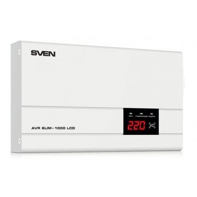   SVEN Stabilizer AVR SLIM-1000 LCD, Relay, 800W, 1000VA SV-012816
